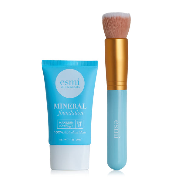 Liquid Mineral Foundation and Brush Bundle