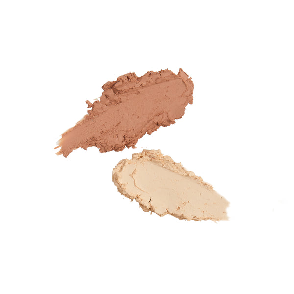 brow highlighter and concealer swatch