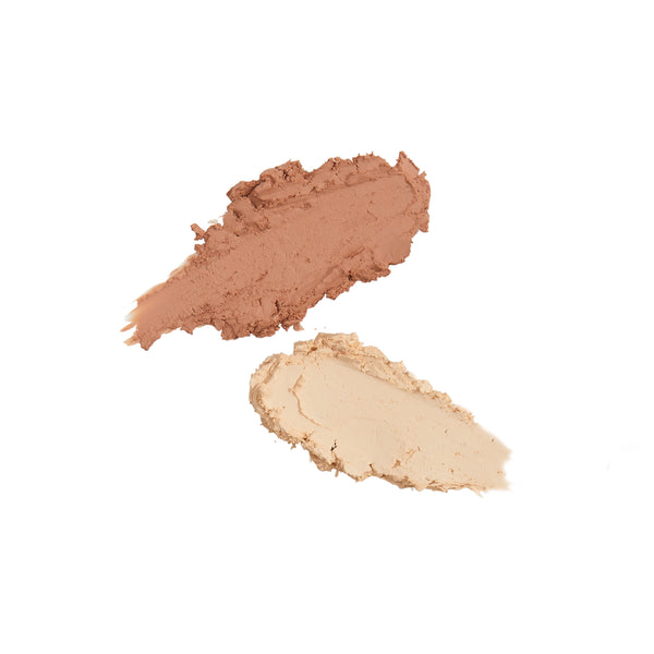 brow highlighter and concealer swatch